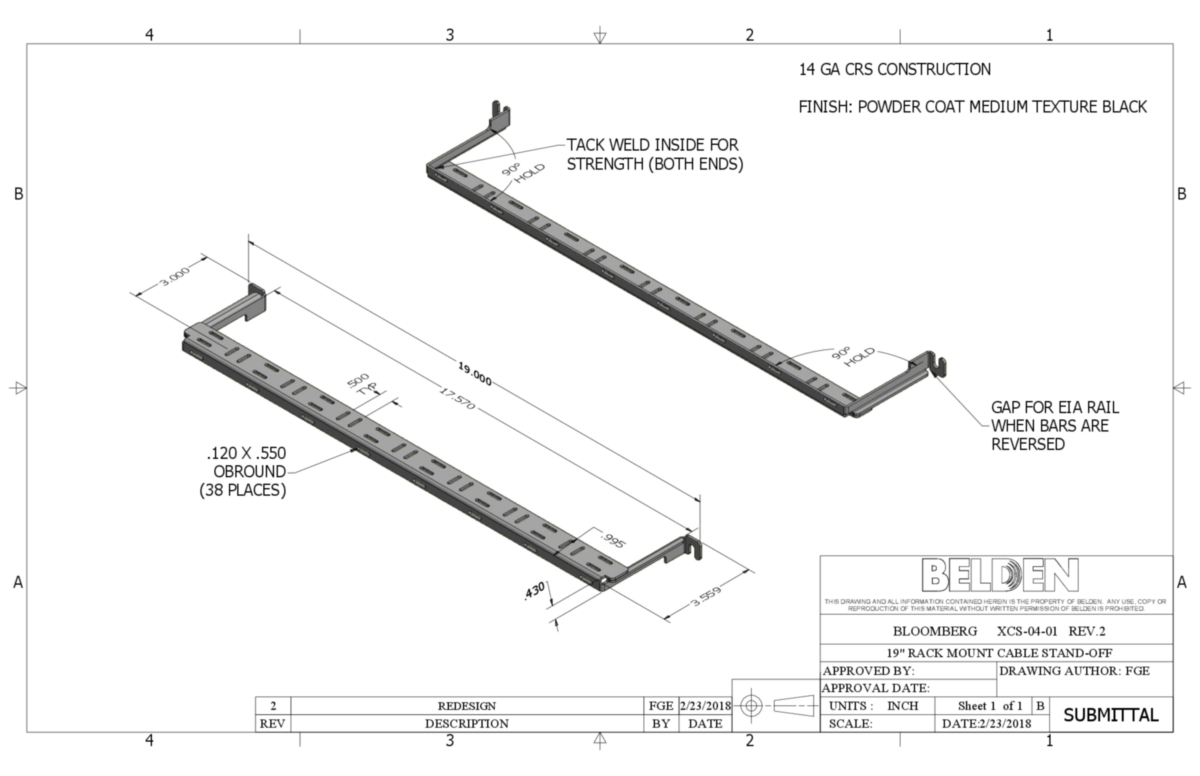 Cable Standoff - Rack Application Managers | Belden